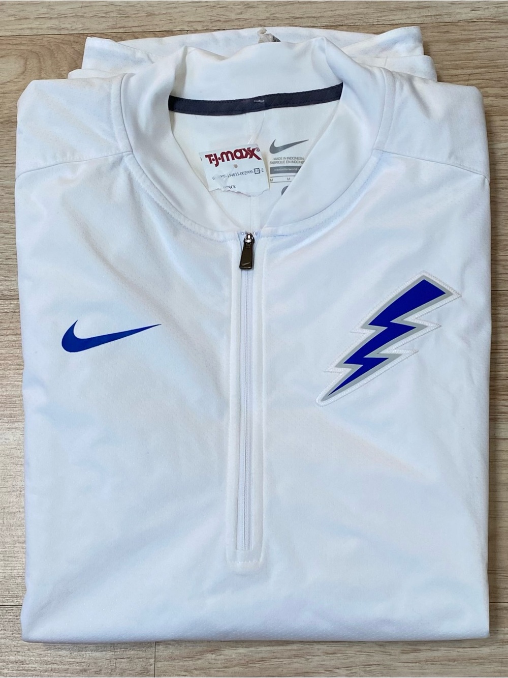 Nike Air Force Falcons Pullover Men’s M White 1/4 Zip Short Sleeve Sportswear AF